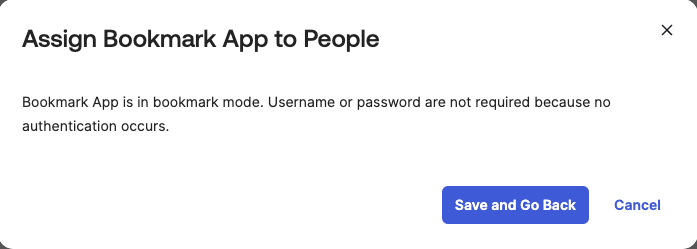 Assign Bookmark App to People