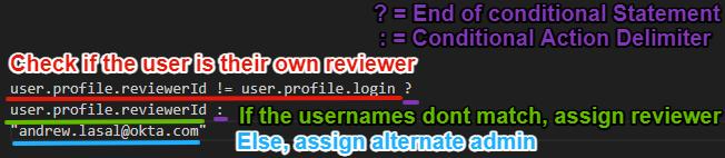 check if the user is their own reviewer