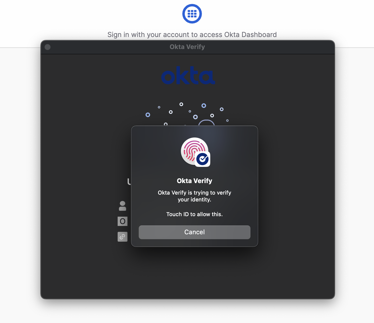 Sign in widget
