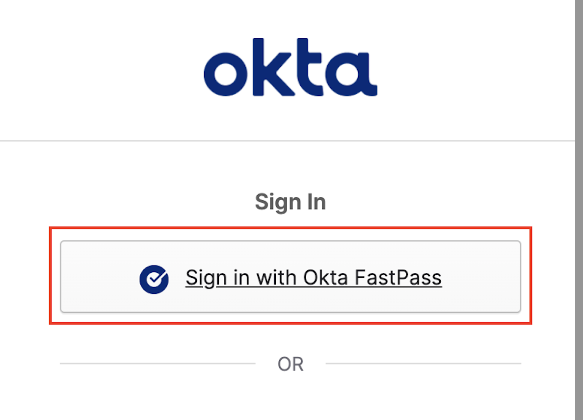 Sign in with FastPass