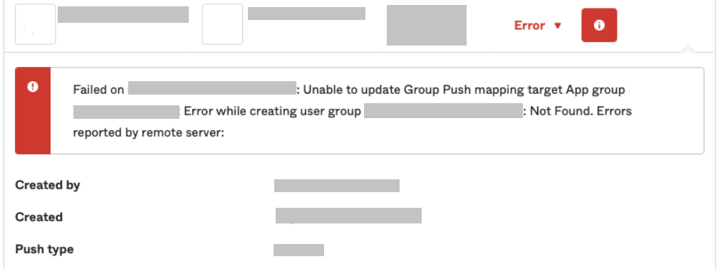 Last Pass Group Push Error