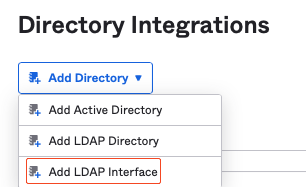 "Add LDAP Interface" button