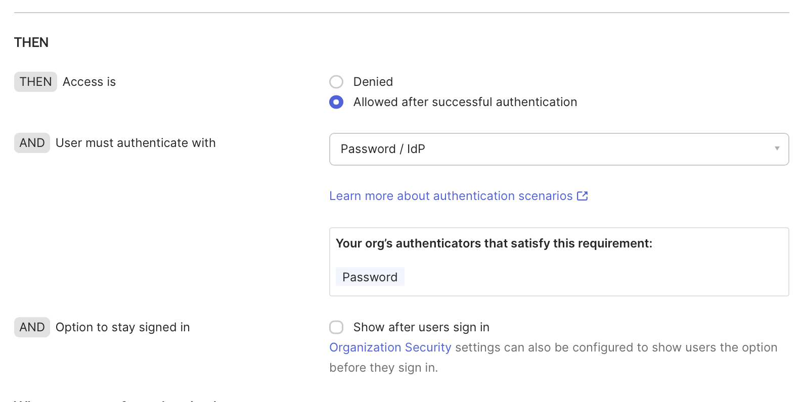 Password/IdP