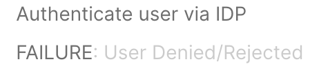 User Denied/Rejected