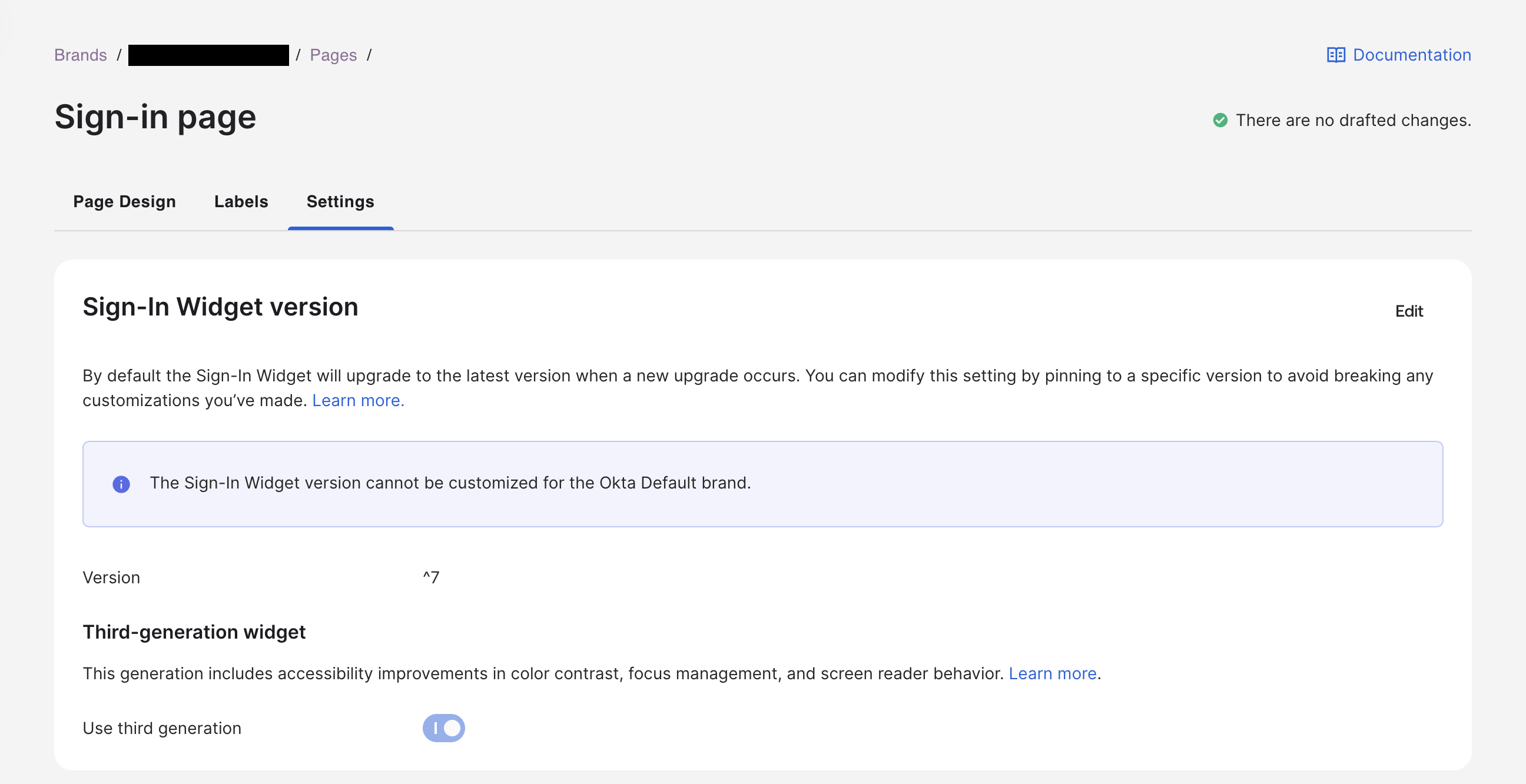 Sign-In Widget version