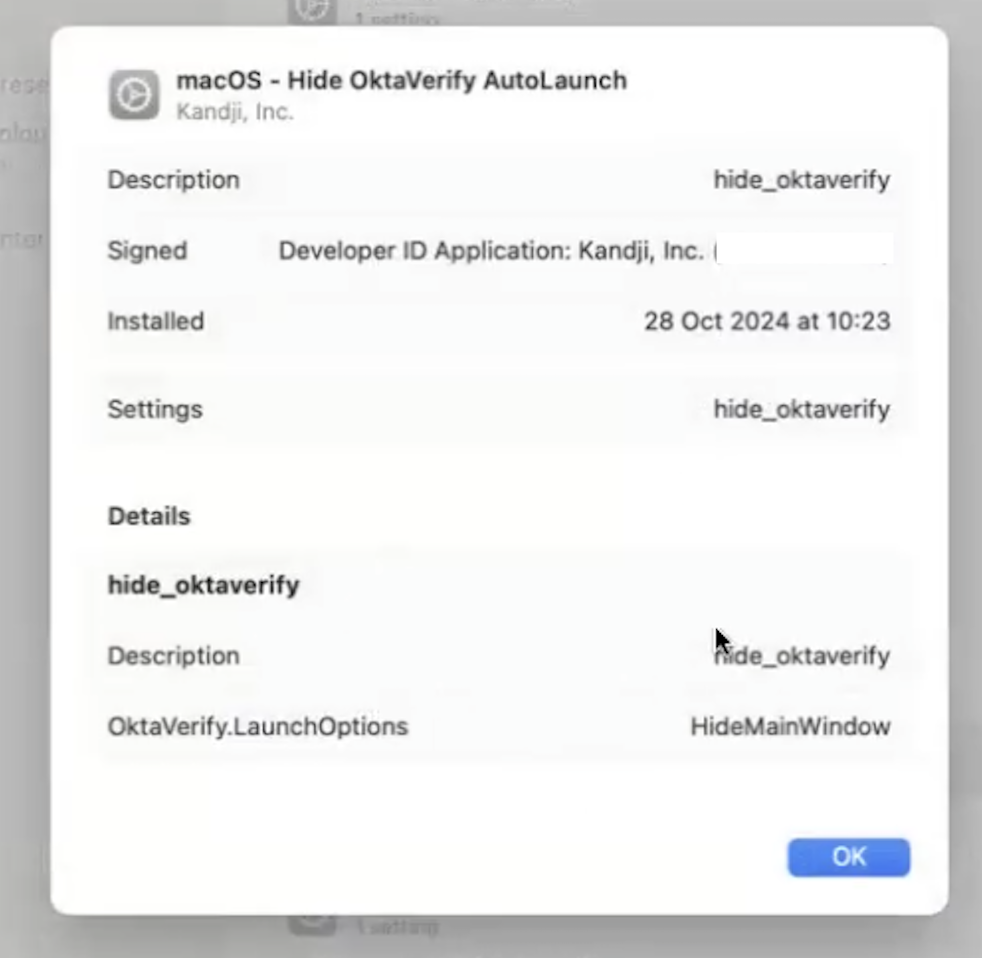 Hide Okta Verify AuthLaunch