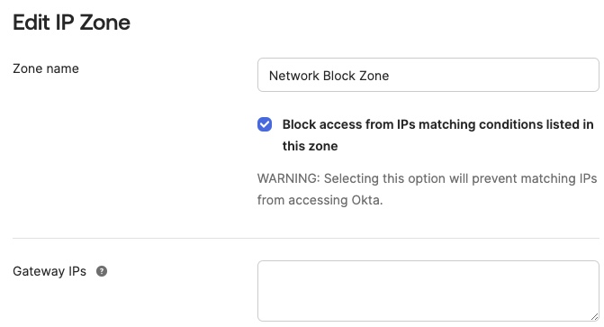 Block access