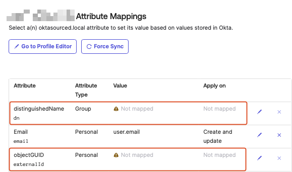 Attribute Mappings