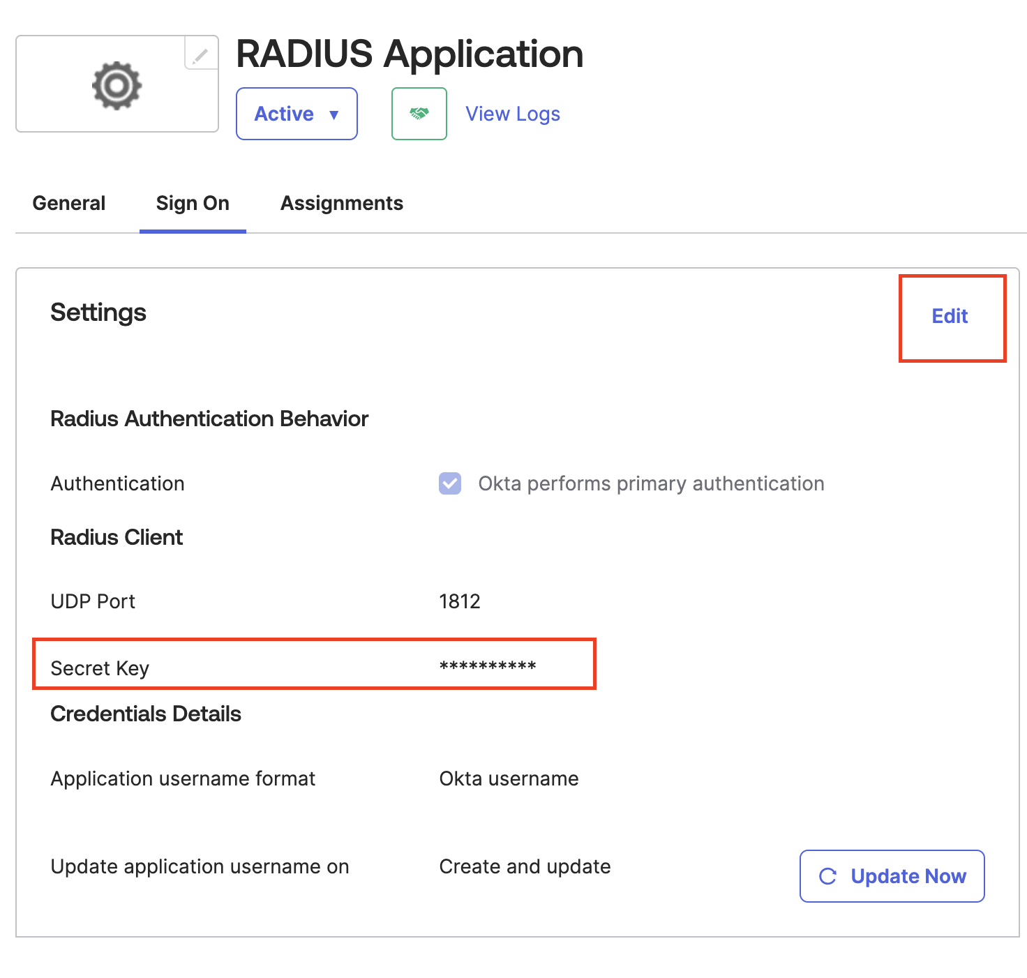 RADIUS Application