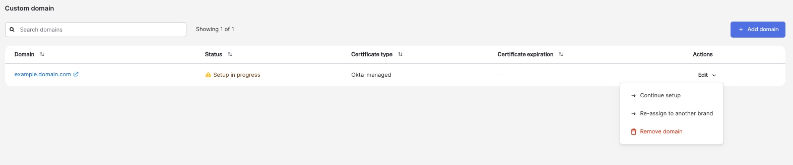 Custom domain