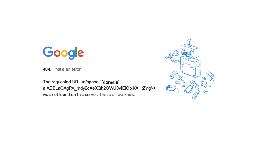 Google error