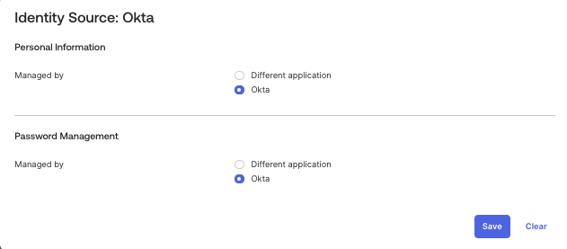 Identity Source Okta