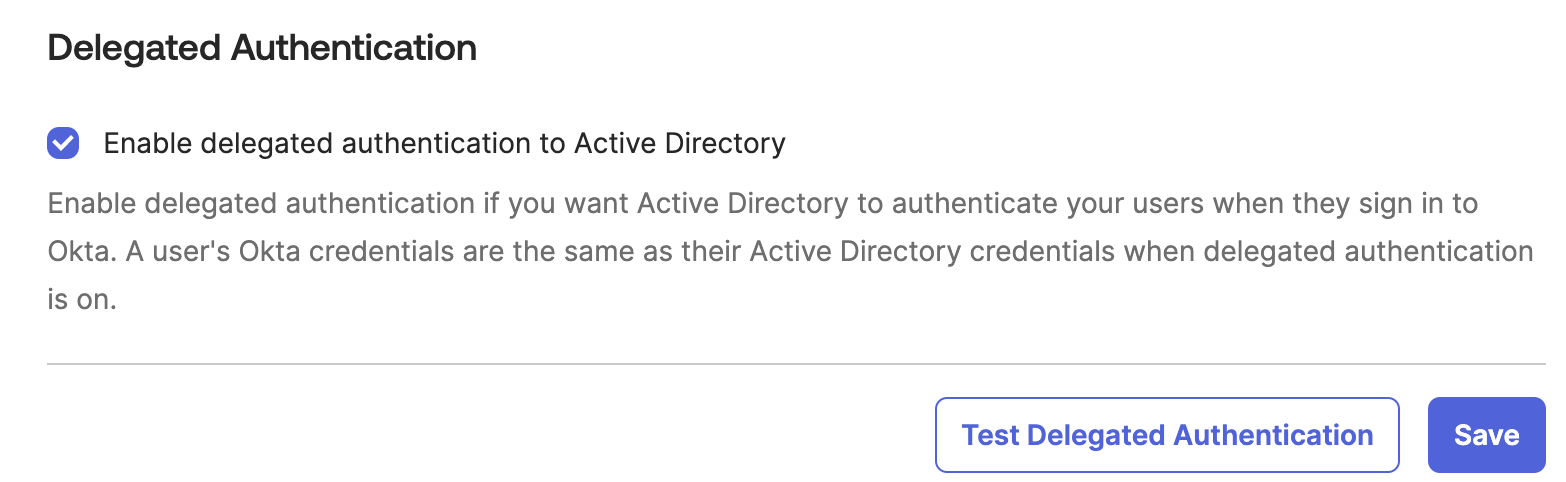 Enable Delegated Authentication to AD
