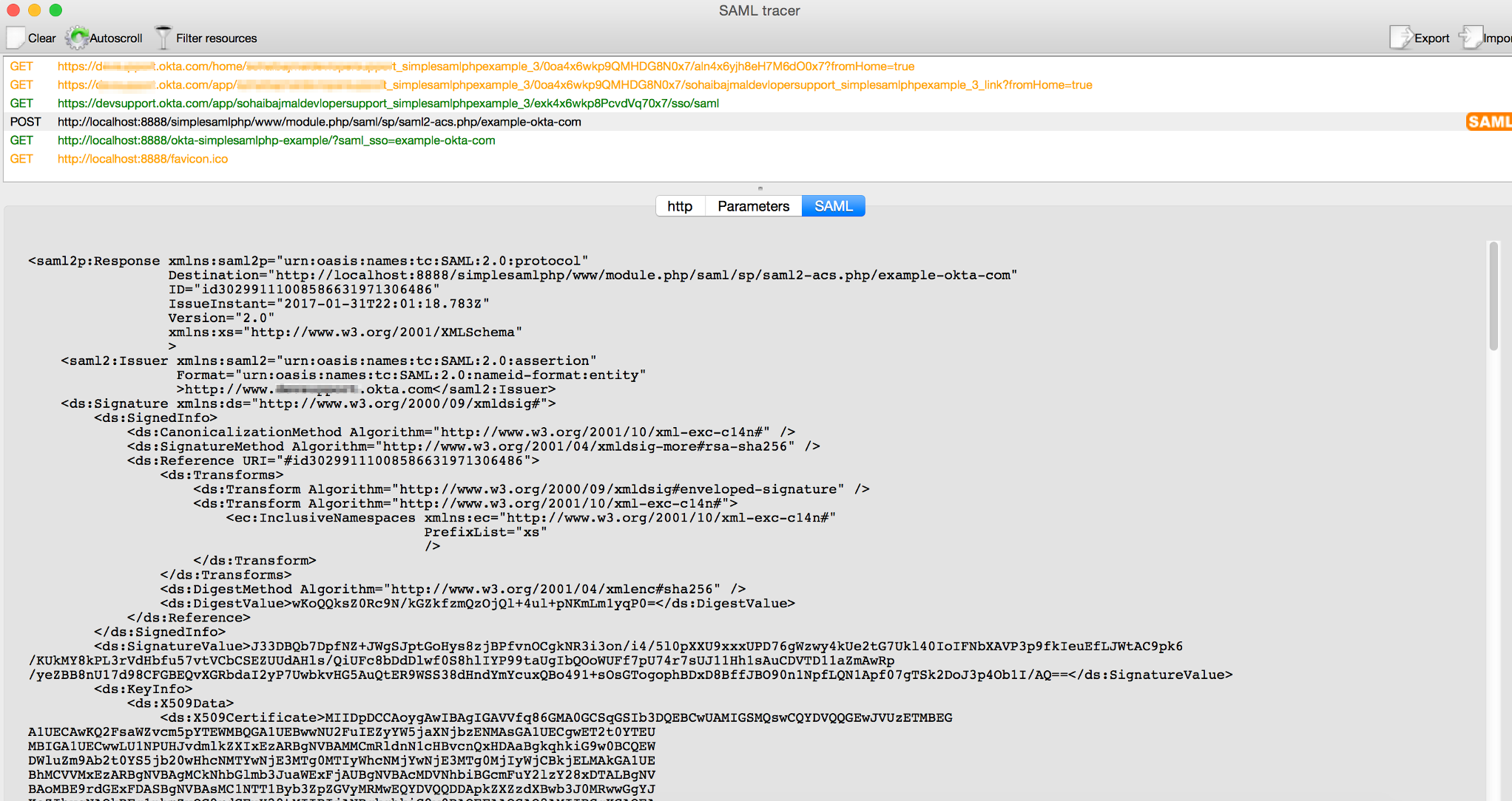 IdP-Initiated Response in SAML tracer