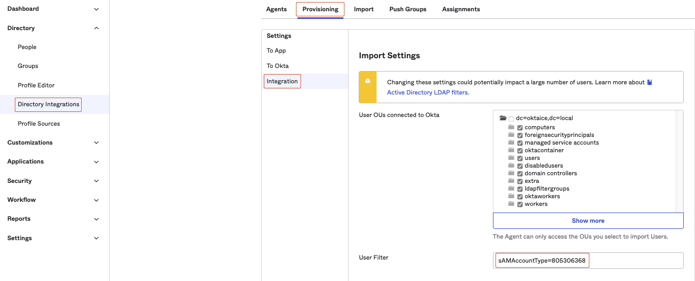その他 user_aad0dffe Okta JIT Deactivates AD User but a Full Import Enables the User