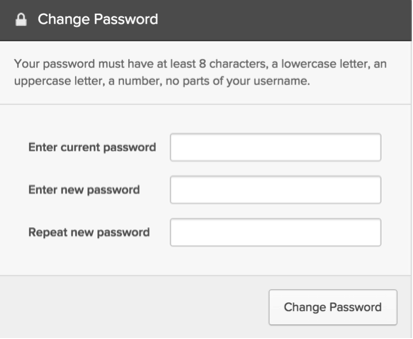 Change Passwords in the Okta Dashboard