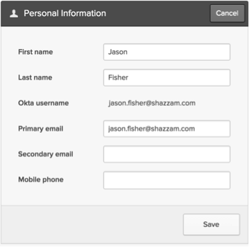 Personal information
