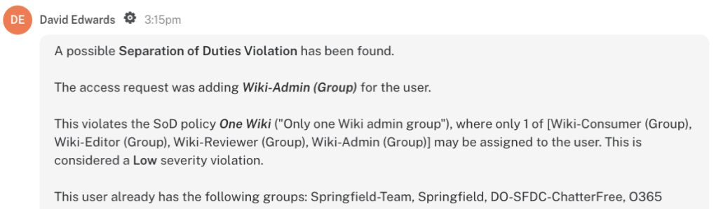Separation of Duties (SoD)