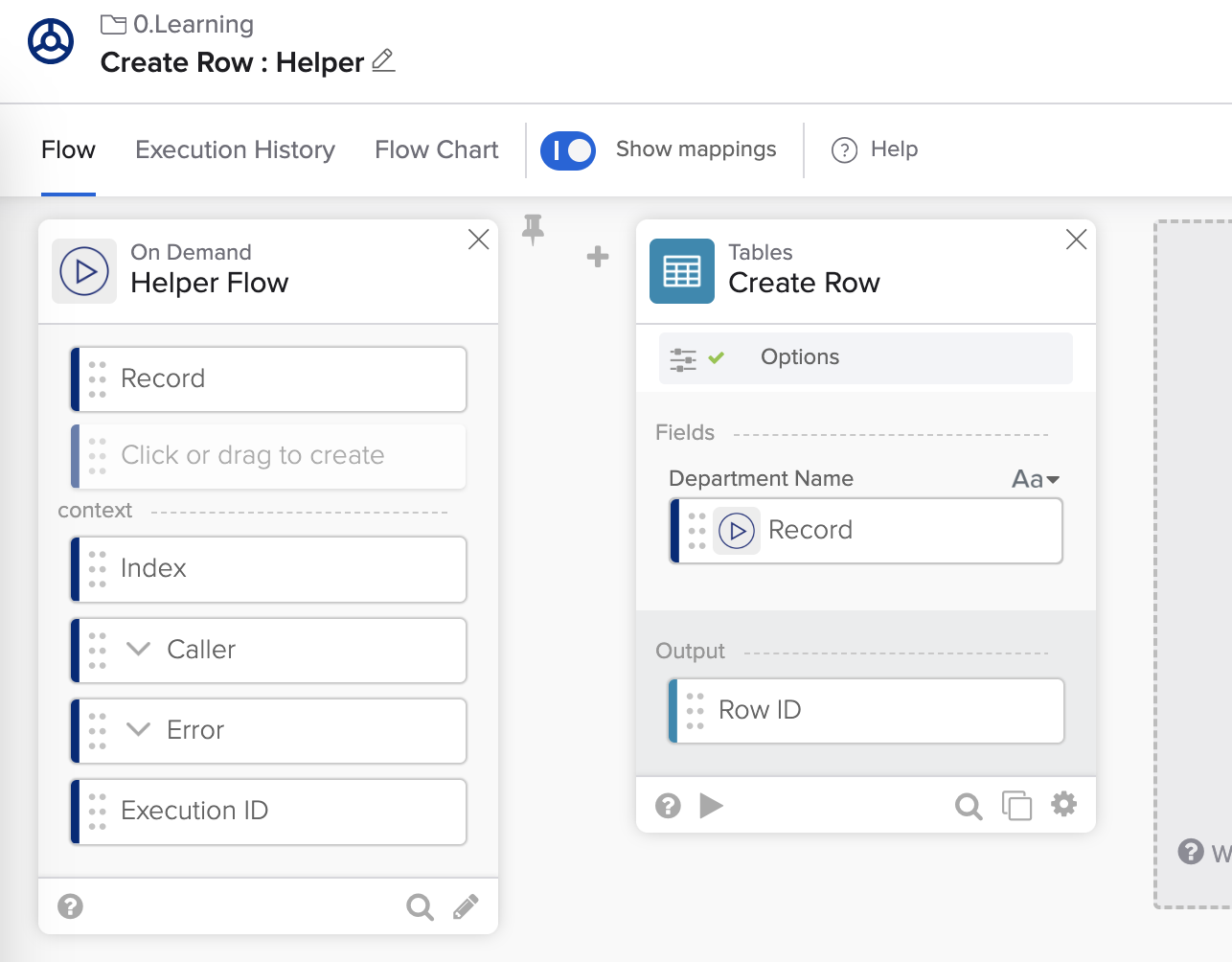 Example of helper flow