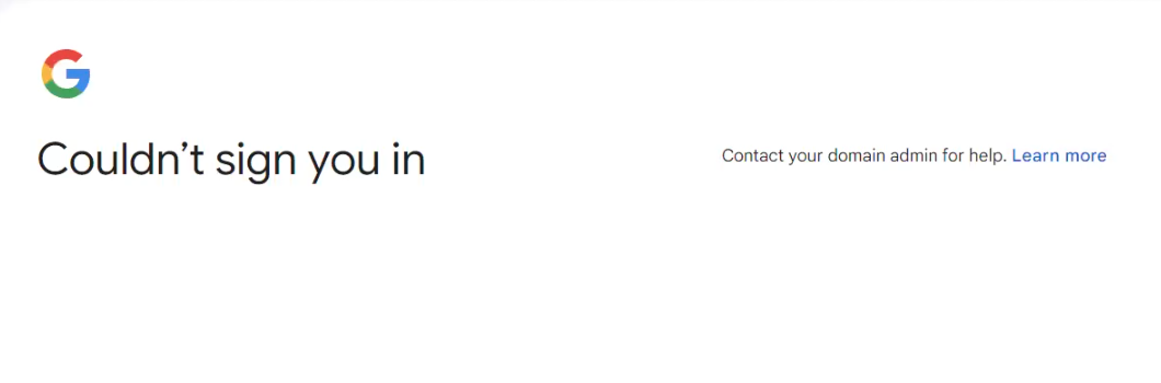 error message