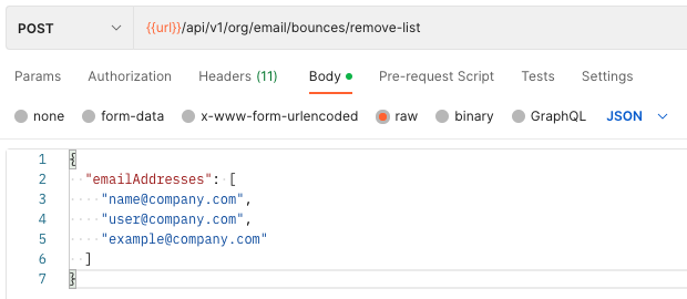 Multiple Email Addresses Example