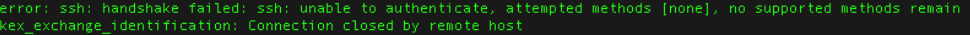 ssh-handshake error