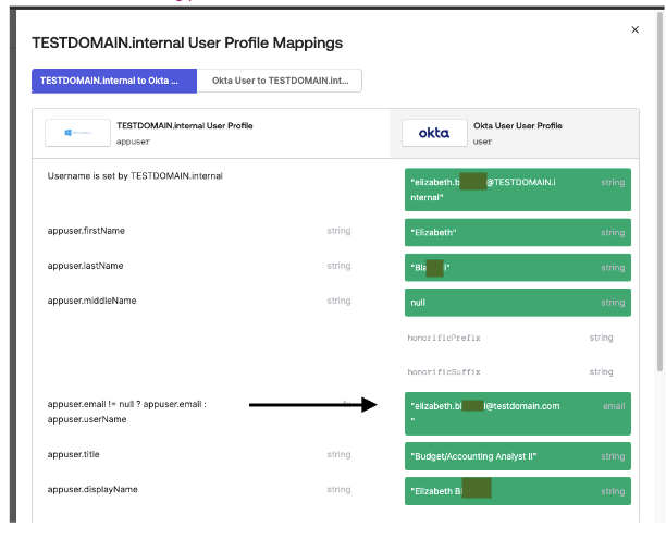 User Profile Mappings
