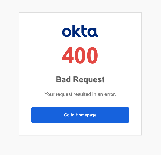 400 Bad Request