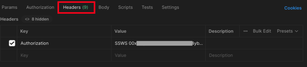 Postman Headers Example