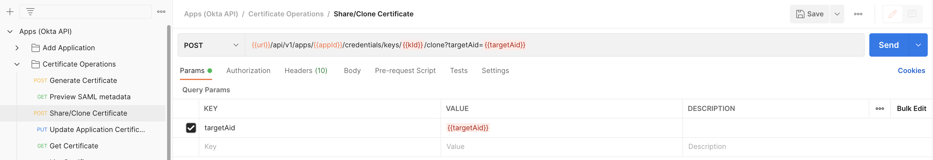 Postman share/clone certificate
