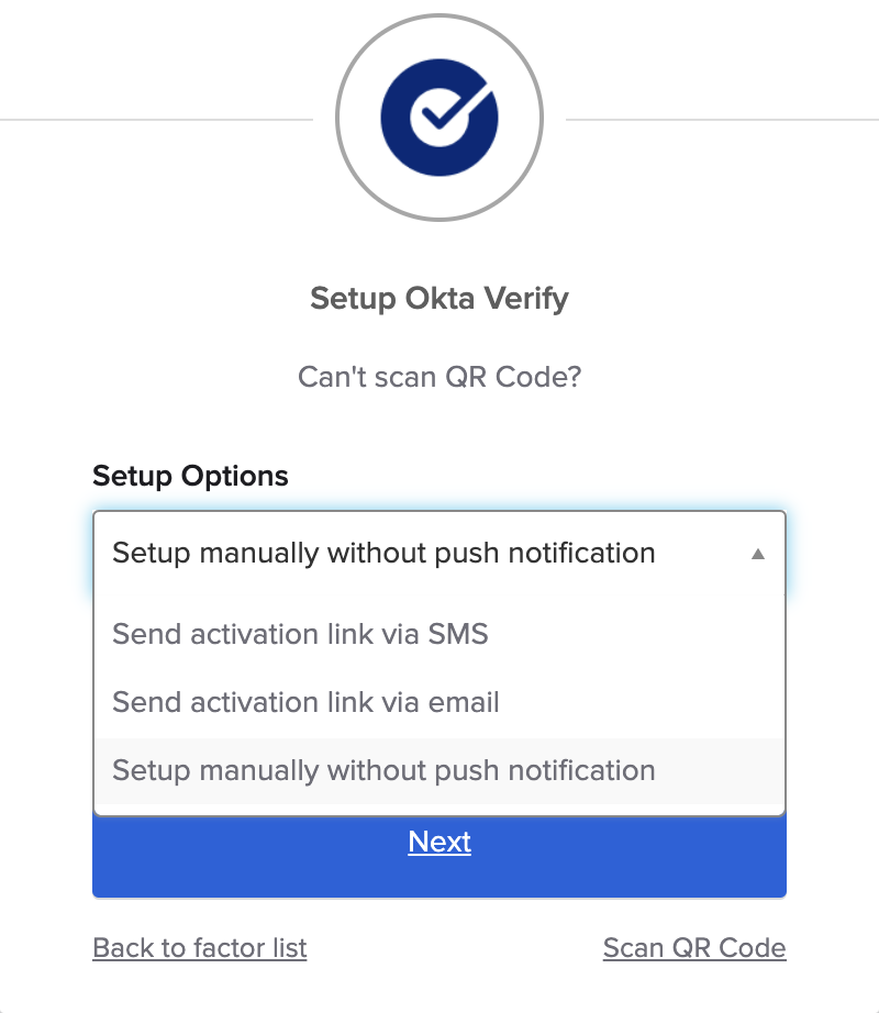 Setup Okta Verify