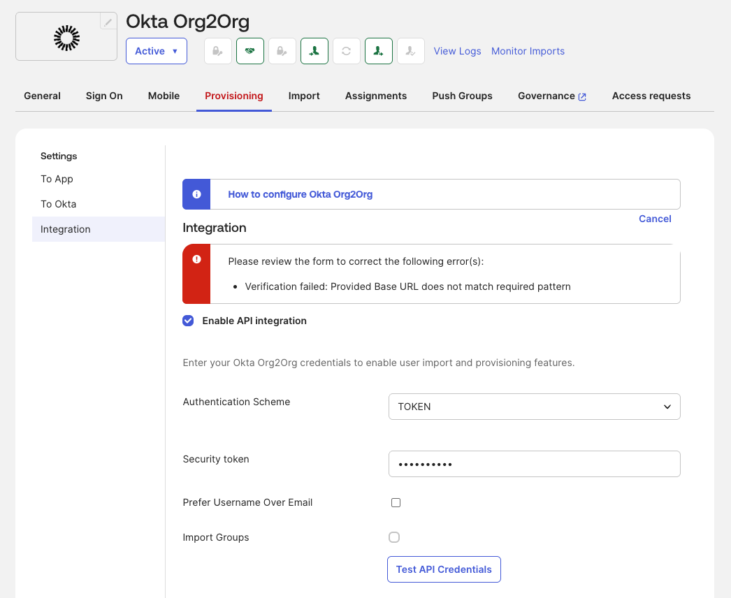 Verification failed: Provided Base URL does not match required pattern