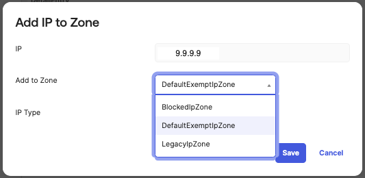Add IP to Zone
