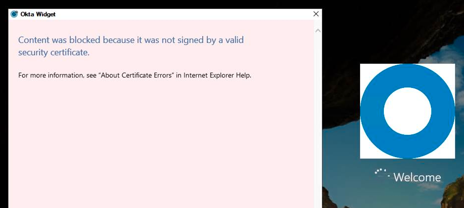 Error message