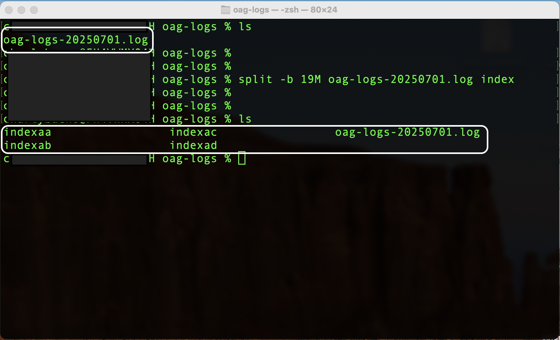 split Linux Command