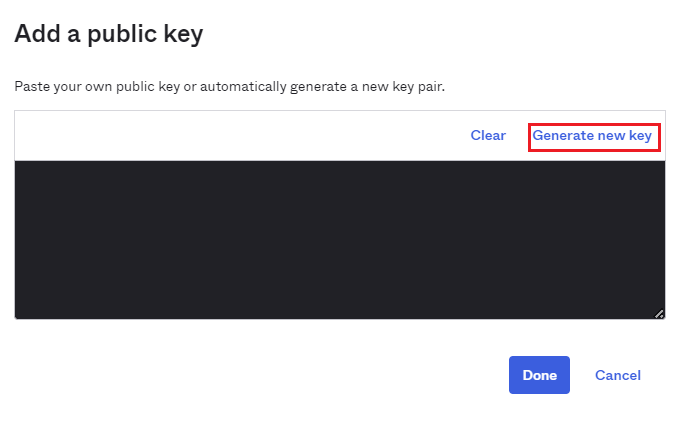 Add public key