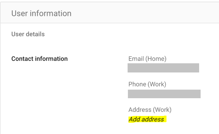 Contact information