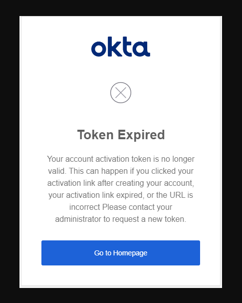 Token Expired Error