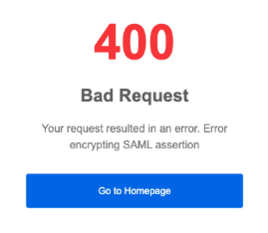 400 Bad Request