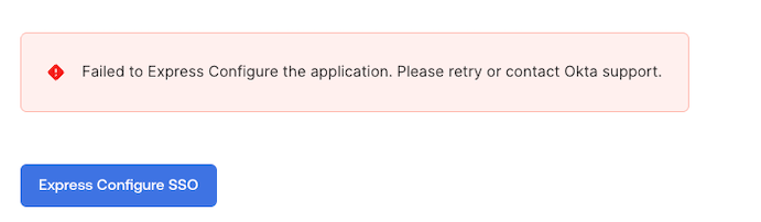 Failed to Express Configure the application