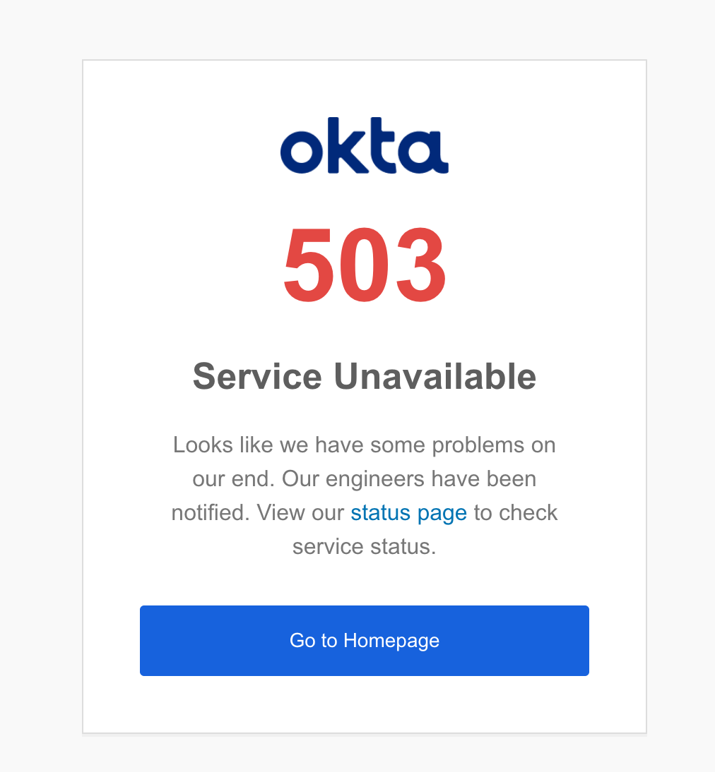 503 error