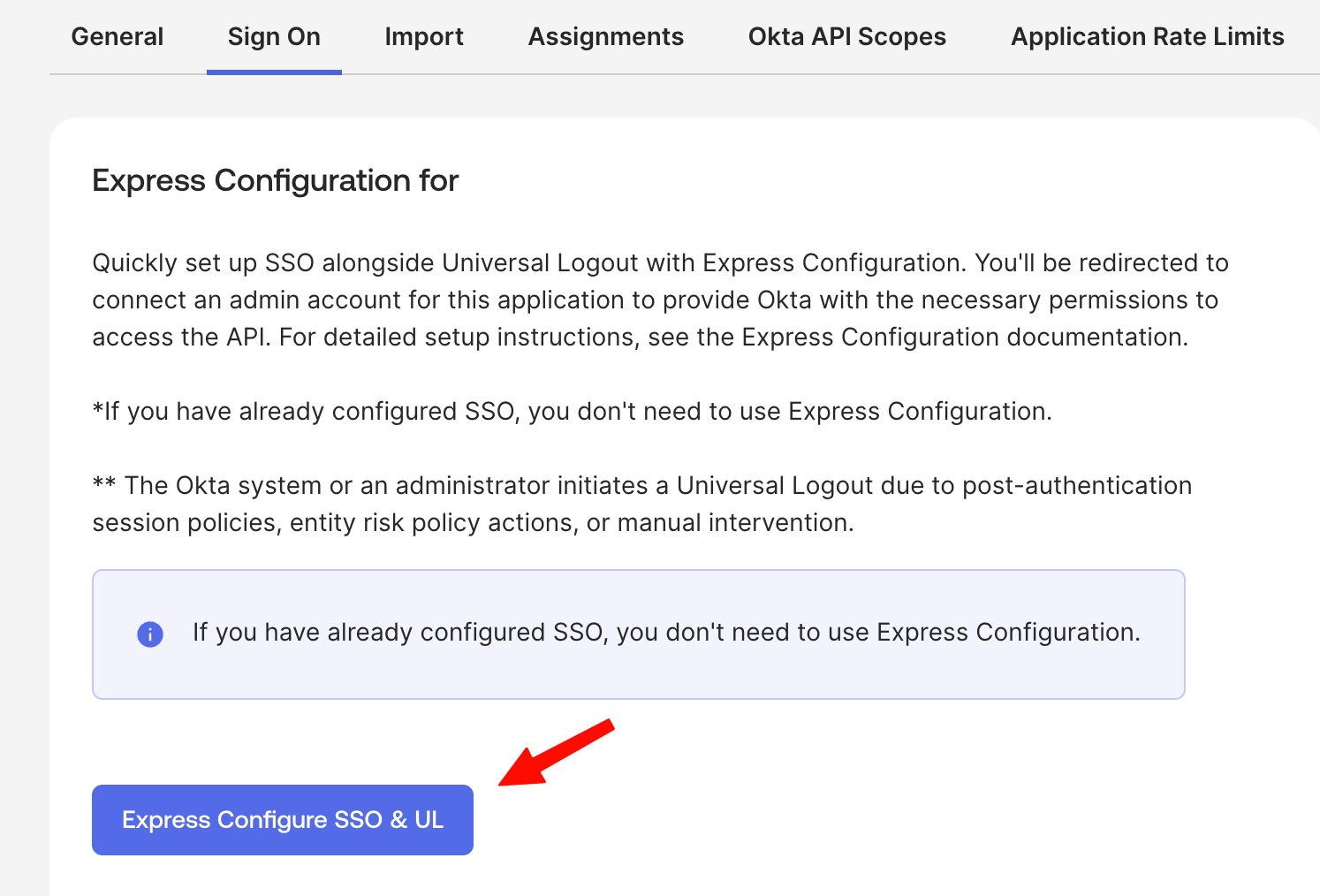 Express configuration