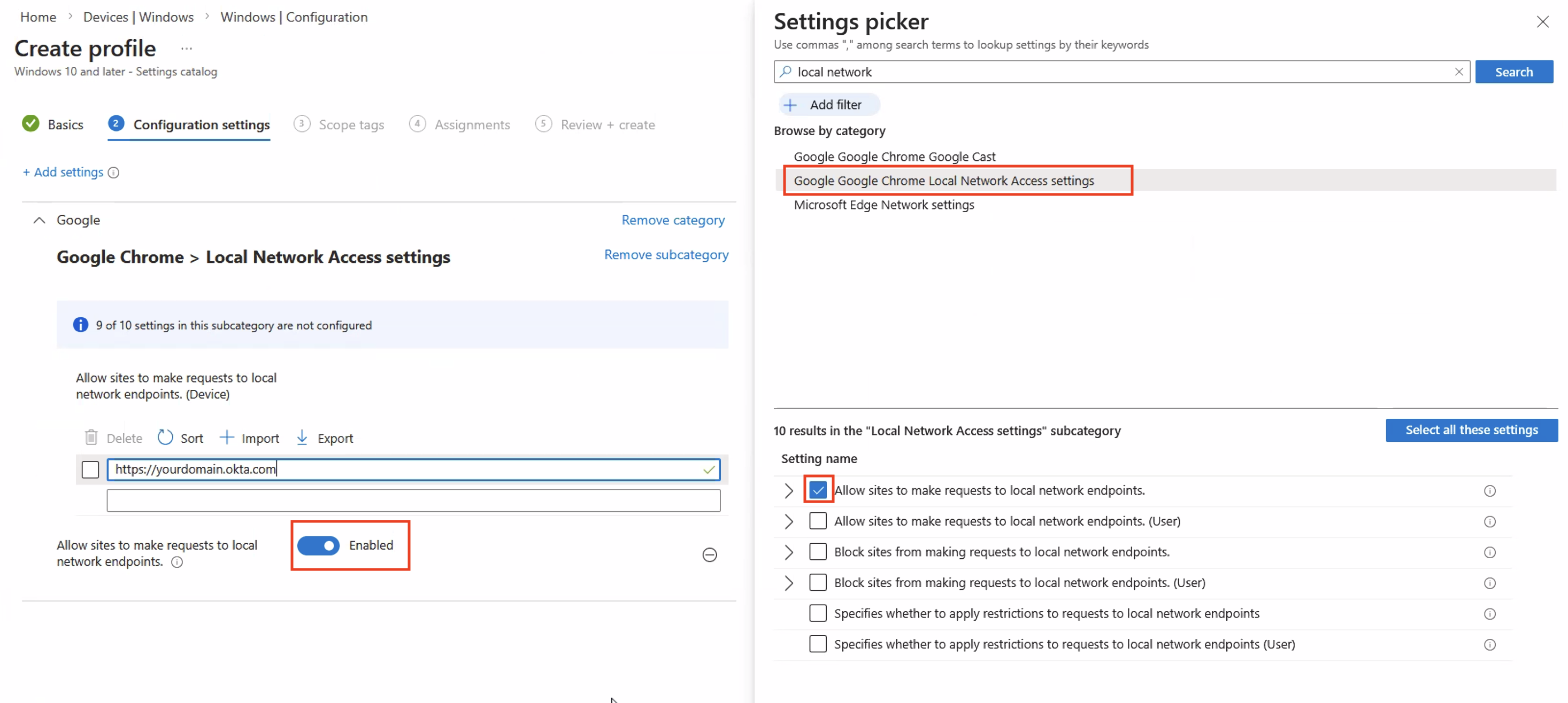Create profile