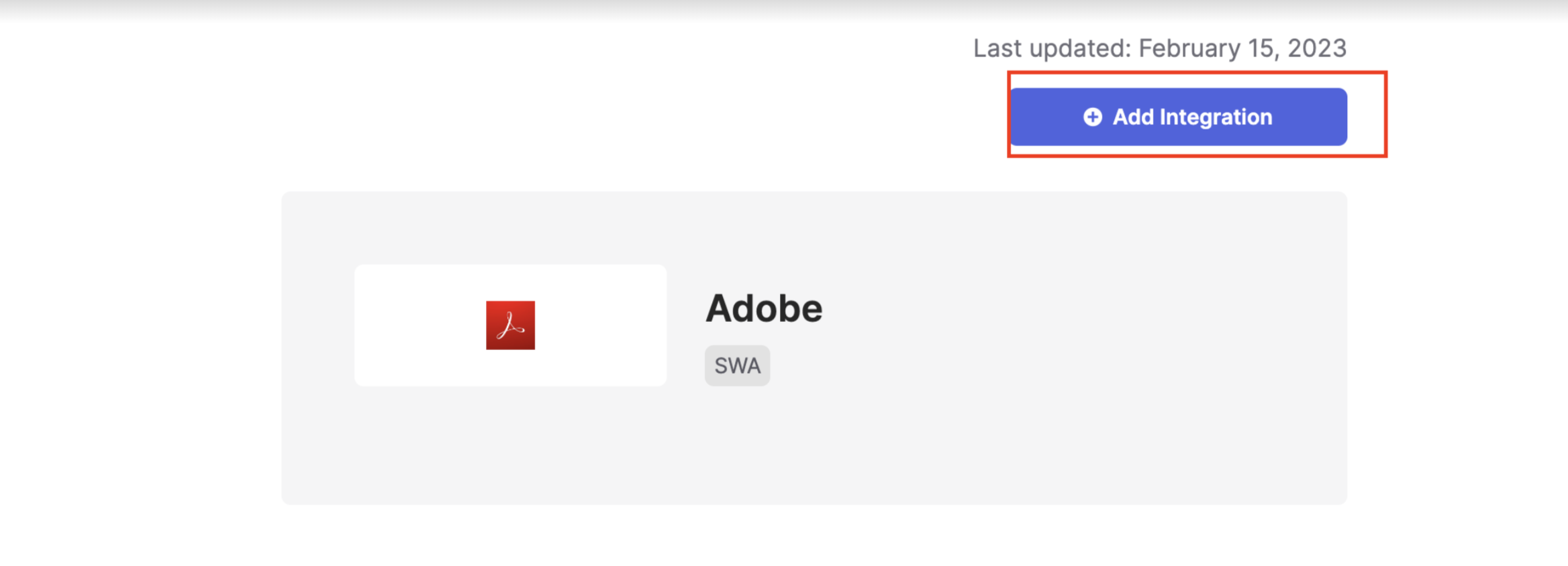 Add Integration