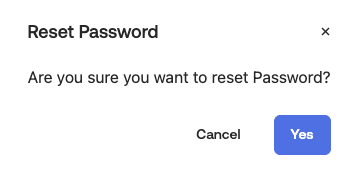 Reset password