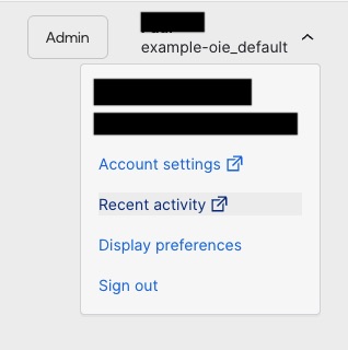 Admin settings
