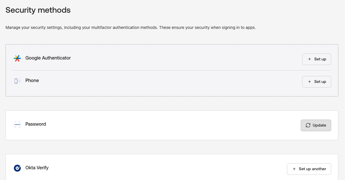 Security Methods