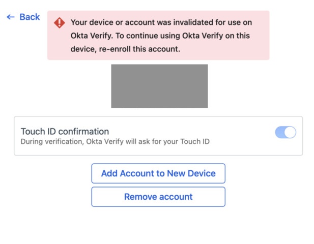Error message