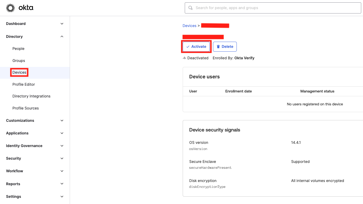 User state
