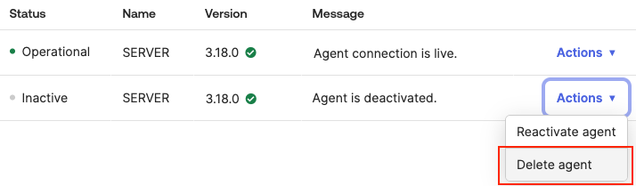 Delete AD Agent